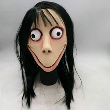 Exorcist Face Mask Horror Scary Demon Smile for Halloween Cosplay Party Costume