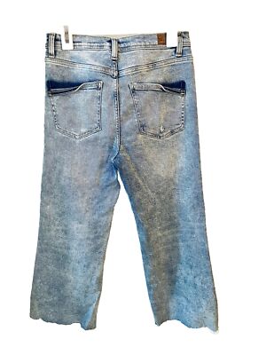 C&C California Jeans Wide Leg Light Wash Raw Hem Distress Punk denim Women 8x29