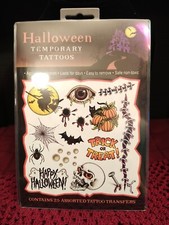 Halloween Temporary Tattoos New 25 Sealed Pack
