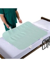 Patient Aid 34" x 52" Bedding Protector Liner Underpad with Handles For Turning