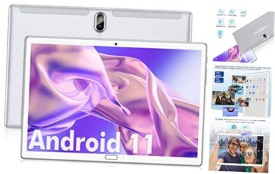 Tablet 10.1 inch Android 11.0 Tablet, 64GB ROM + 4GB RAM Octa-Core Silver