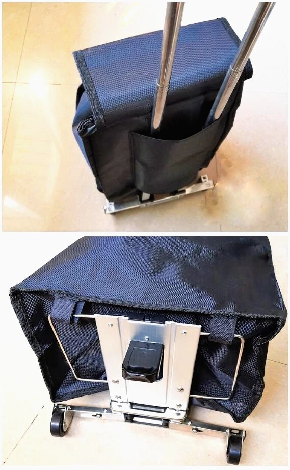 Folding Stainless Steel Hand Trucks Portable Lightweight Luggage Shopping Cart - Image 4 of 4