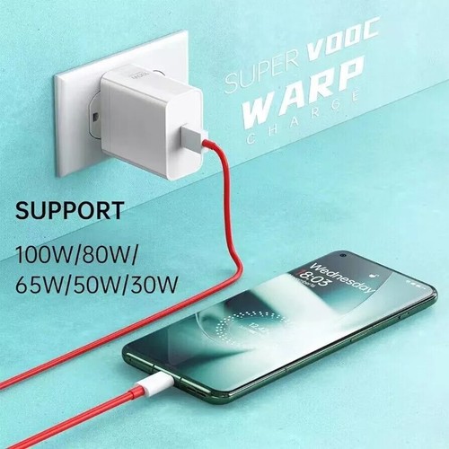 Original OnePlus OPPO SUPERVOOC 100W AC Charger + USB Cable, Super Fast Charging - Picture 6 of 11