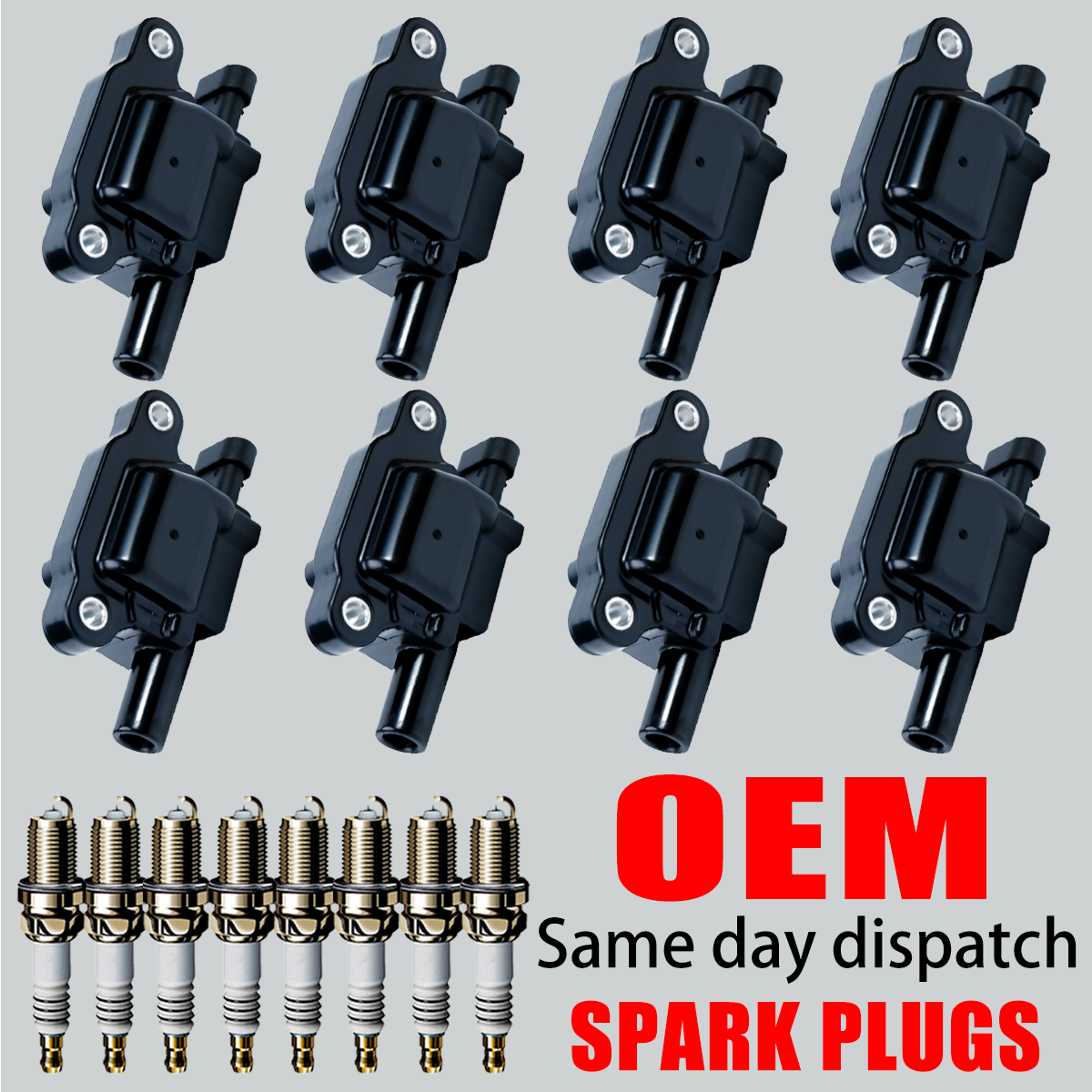 Set Of 8 High-Performance Ignition Coils For Chevy Silverado, GMC, Cadillac (UF413) - View #14