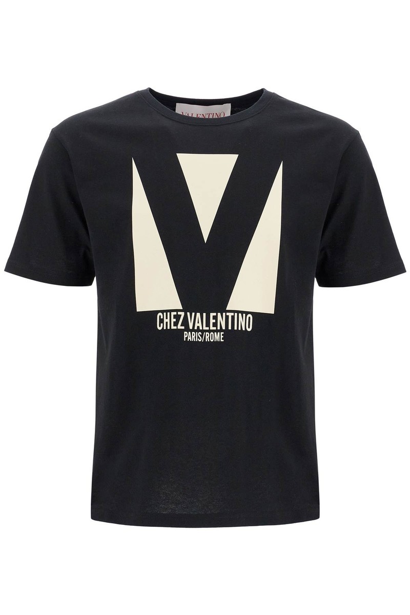 【Valentino】T-SHIRT CHEZ◆6V3MG16PAQ9 Chez Valentino' print t-shirt VALENTINO GARAVANI Men Tg. L
