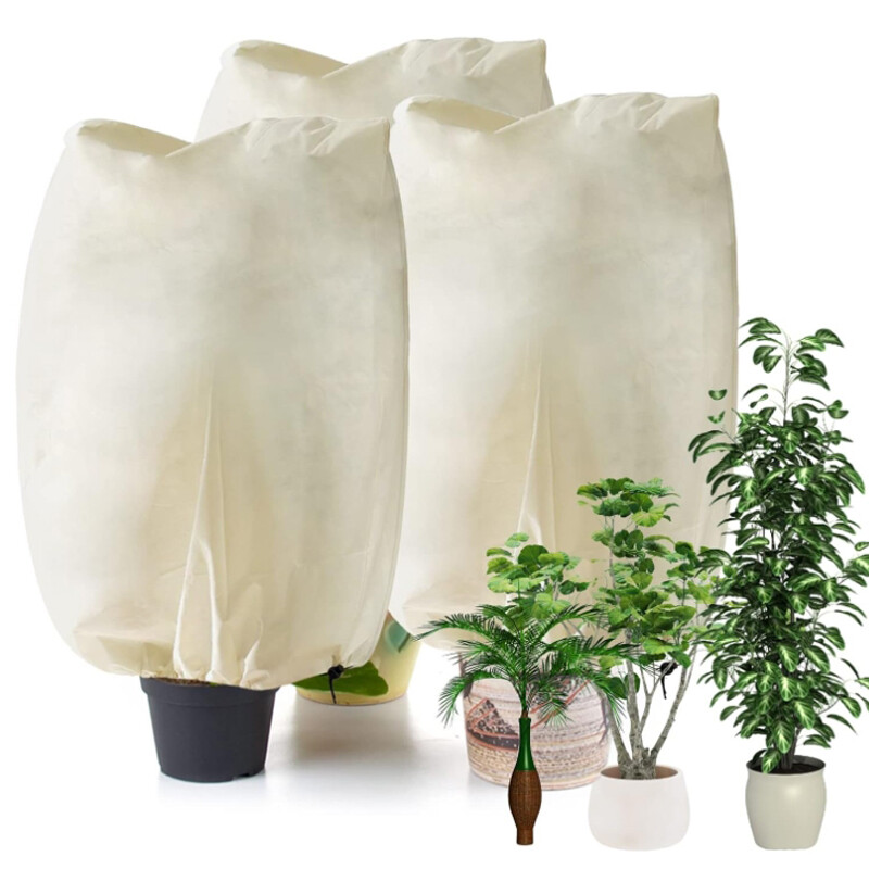4/8P Frost Plant Protection Bags Fleece Winter Cover Plants Garden