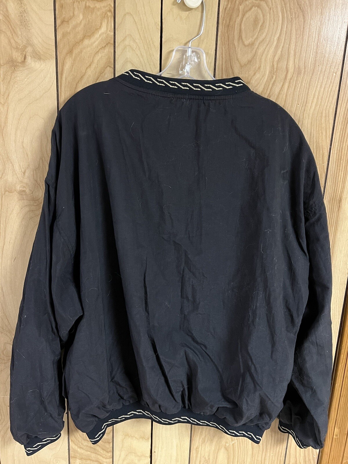 Dunbrooke Golf Pullover Men's Black Size L V-Neck Windbreaker Jacket