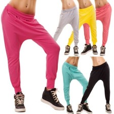 Damen Fitness Jogging Sarouel Pantaloni Caval...