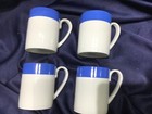 MARTHA STEWART CLASSIC BAND BLUE set of 4 MUGS never used NEW! EXCELLENT!! — photo 8