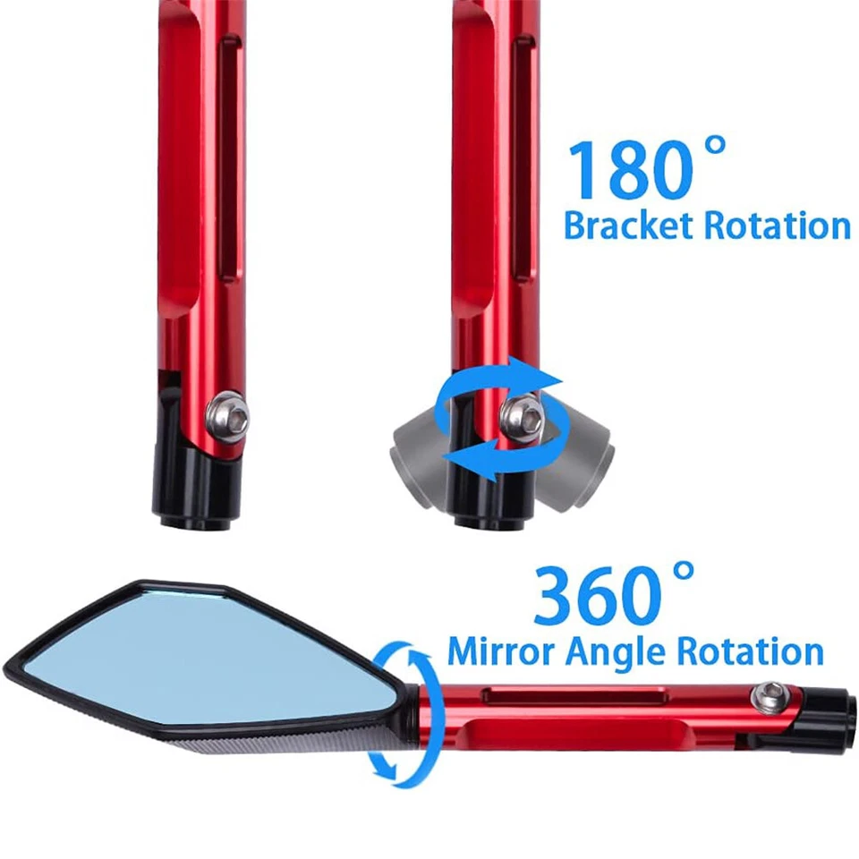 Espejos retrovisores laterales para moto Ducati Monster 796 969 900 1000 1100 1200 Foto 4 de 4