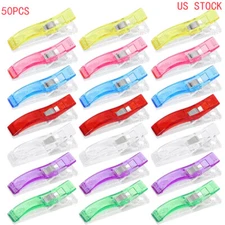 50PCS Large Sewing Clips Fabric Clips Jumbo Wonder Clips Fabric Clamps 7 Colors