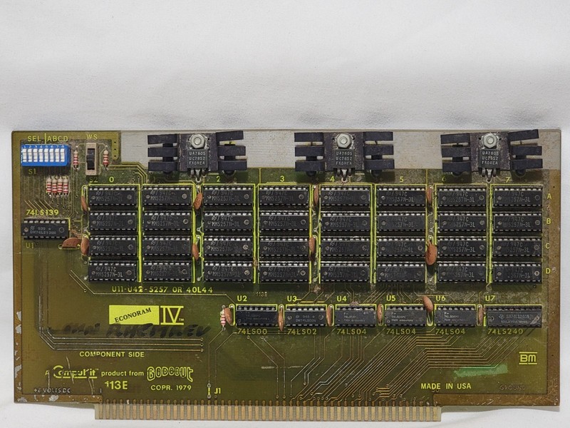 Vintage 1979 Godbout CompuKit 113E Econoram IV 16K Computer Memory Board S-100