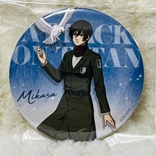 Attack on Titan Mikasa Ackerman Can Badge, Rubber Keychain, Used