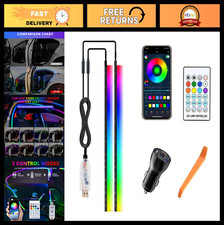Car Door Ambient Led Lights Rgb Usb Neon Accent Strips Music Sync 2 Pack 9.84 Car Door Ambient Led Lights Rgb Usb Neon Accent Strips Music Sync 2 Pack 9.84
