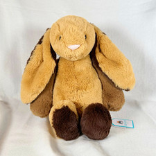 Jellycat BASHFUL PATCHWORK BROWN BUNNY NWT Medium 12  