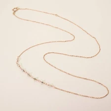 Agete Stone Necklace Chain K10 24 4133