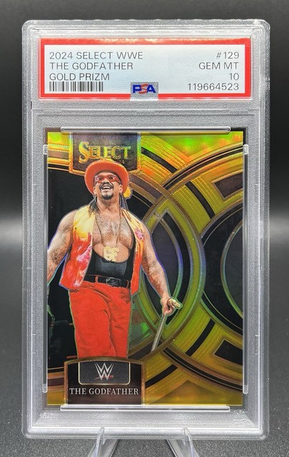 2024 Panini Select WWE The Godfather #129 Gold Prizm /10 PSA GEM MT 10