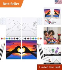 Date Night Painting Kit for Couples Sip and Paint Kit for Adults Couples Pre ...