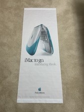 Vintage 1990  s Apple Macintosh Think Different Cloth Banner Poster 60  x24  Rare