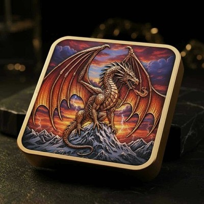 Dragon's Breath Copper Square Ultra High Relief 5 oz in Capsule | eBay