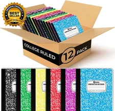 Composition Notebooks College Ruled 200 Pages12 Pack Bulk