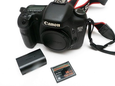 Canon EOS 7D 18MP Digital DSLR Camera Body Clean, Fully Tested, Battery/16GB CF