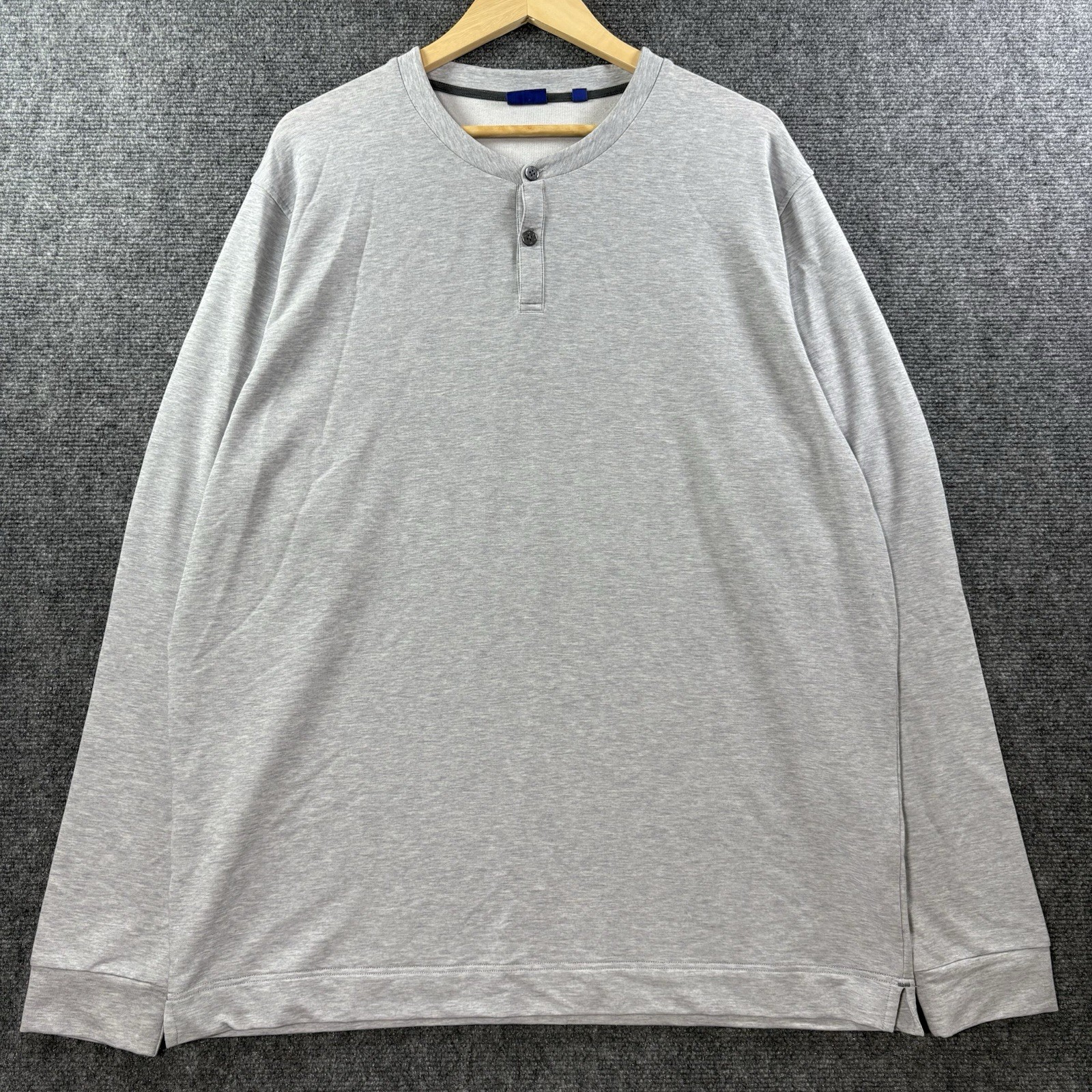 FOOTJOY Drirelease French Terry Henley Shirt Mens XL Heathered Gray Golf Stretch