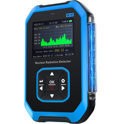 Portable Geiger Counter with LCD Display - Rechargeable Radiation Detector