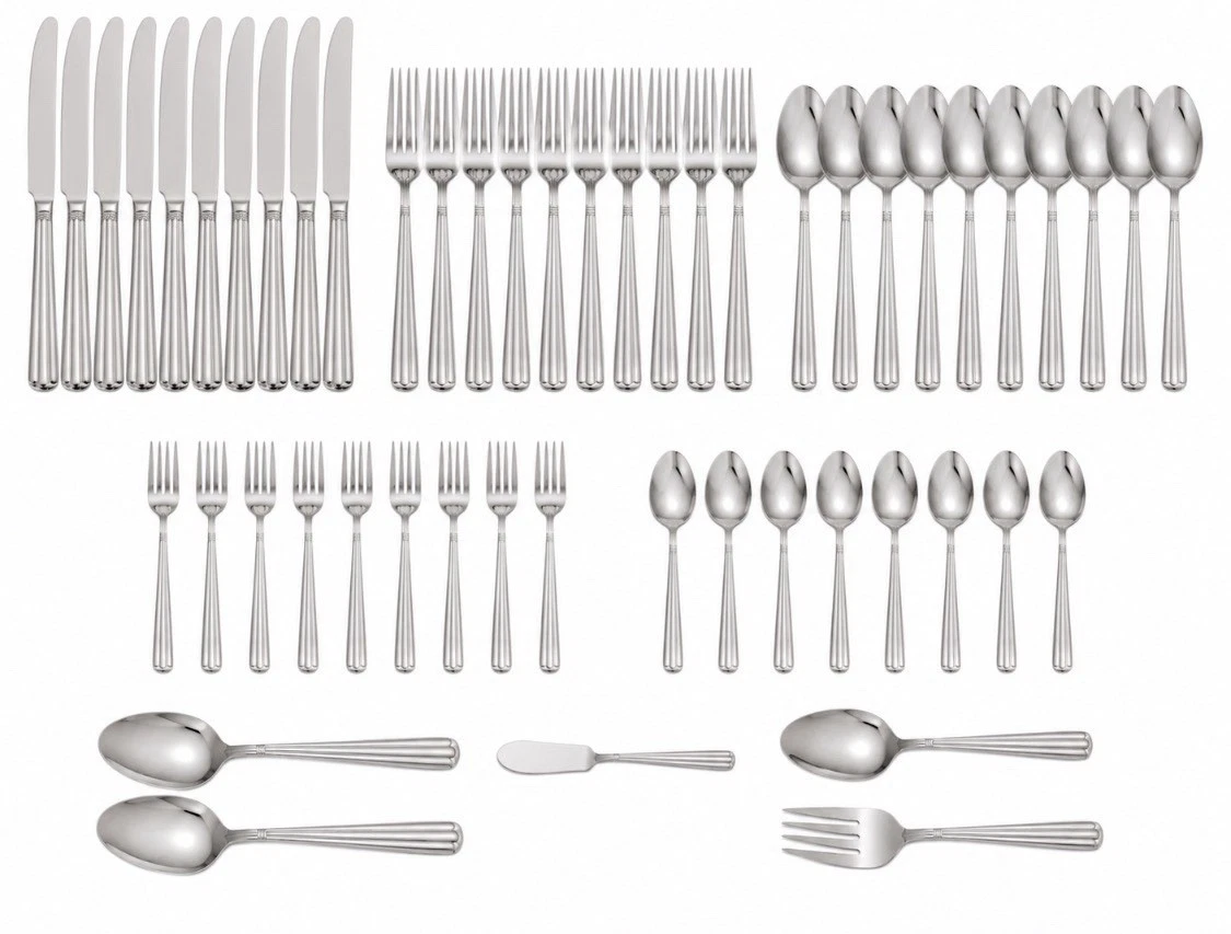 Wallace Centennial 18/10 Stainless Flatware Set 59 Pc Service for 12 Serving
Opens in a new window o