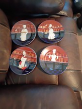 4 WILLIAMS SONOMA CHINA GUY BUFFET LES CHEFS SALAD DESSERT PLATE 8 1/4"