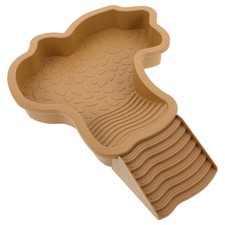 Large Reptile Bathing Pool: Reptile Feeding Dish Water Bowl With Ramp Aquarium