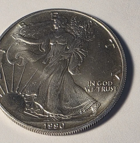 1990 Silver Eagle $1 Dollar 1oz Uncirculated .999 MS-Brilliant Uncirculated..