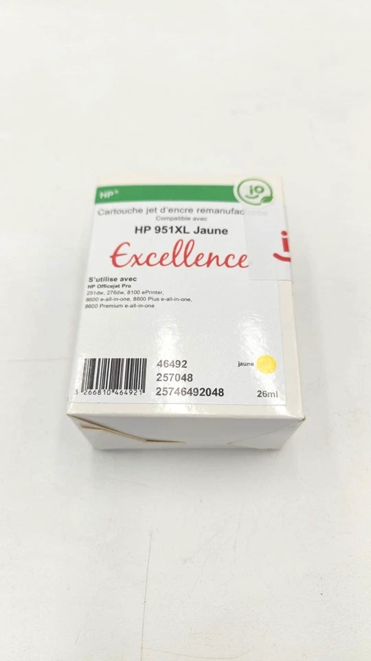 Cartouche jet d'encre manufacturée compatible HP 951 XL jaune 26ml - Photo 1/1