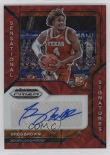 2021 Panini Prizm Draft Picks Choice Red 22/88 Greg Brown III #SS-GBR Auto 15r3