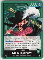 Dracule Mihawk OP14-020 The Azure Sea's Seven Leader