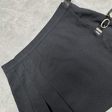 Brandy Melville Skirt Juniors One Size Gray Pleated Buckle Mini Twill Stretch