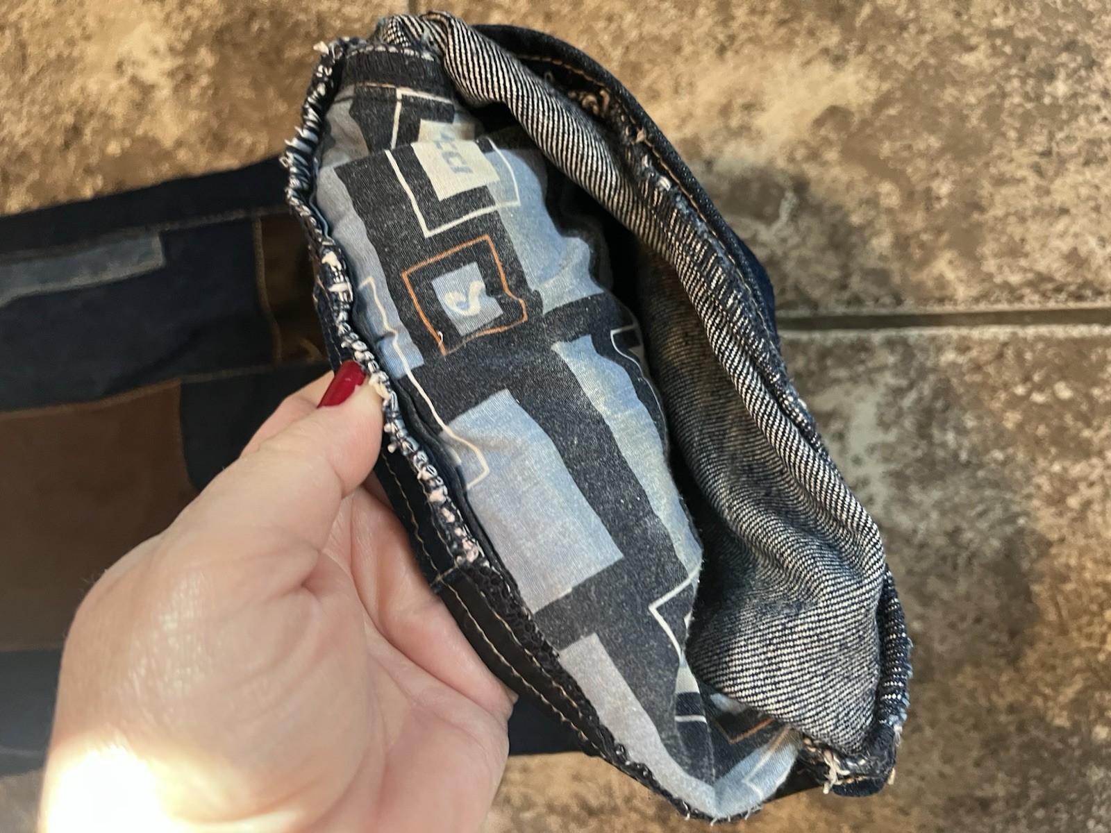 Vintage Davoucci Rare Patchwork Denim Leather Jea… - image 5