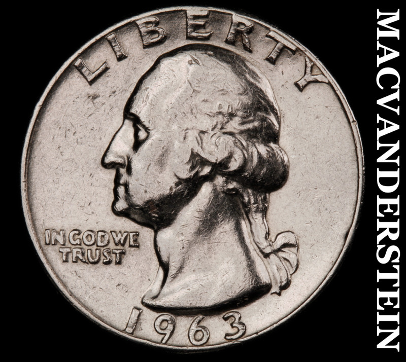 1963 Silver Washington Quarter - Scarce  Better Date  No Reserve  #M382
