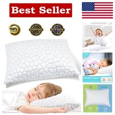 Luxury Cooling Gel Toddler Pillow - Adjustable Shredded Memory Foam Support