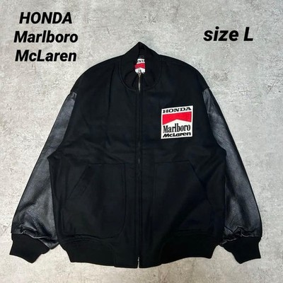 Rare HONDA Marlboro McLaren Wool Leather Sleeve Black Stadium