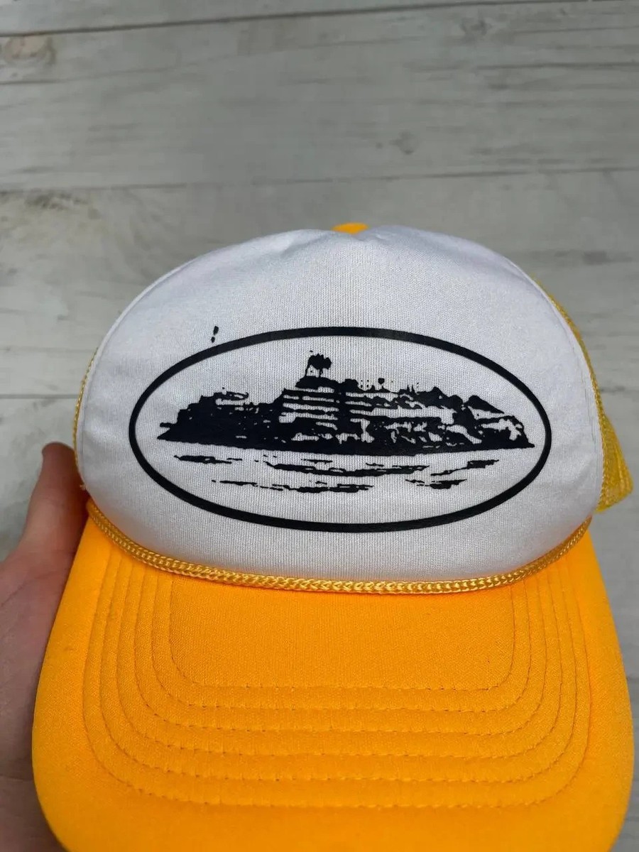 Corteiz Alcatraz Logo Trucker Hat Cap Men One Size White | eBay