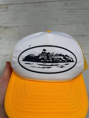 Corteiz Alcatraz Logo Trucker Hat Cap Men One Size White | eBay
