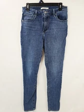 Levis 721 Jeans Womens 31 Blue High Rise Skinny Dark Wash Denim 
