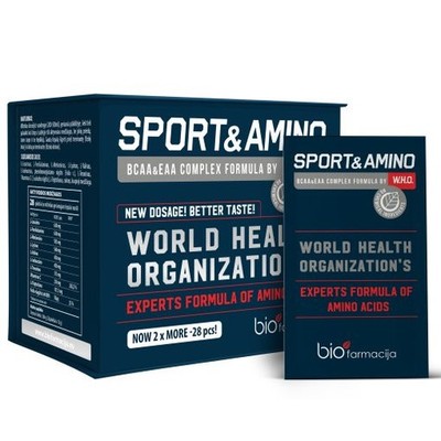 SPORT & AMINO W.H.O, 13g, 28 Stück - Komplex aus 8 essentiellen Aminosäuren