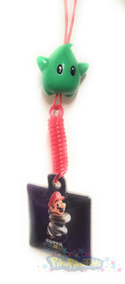 Spring Mario & Green Luma - Super Mario Galaxy Mascot Strap & Cleaner Charm