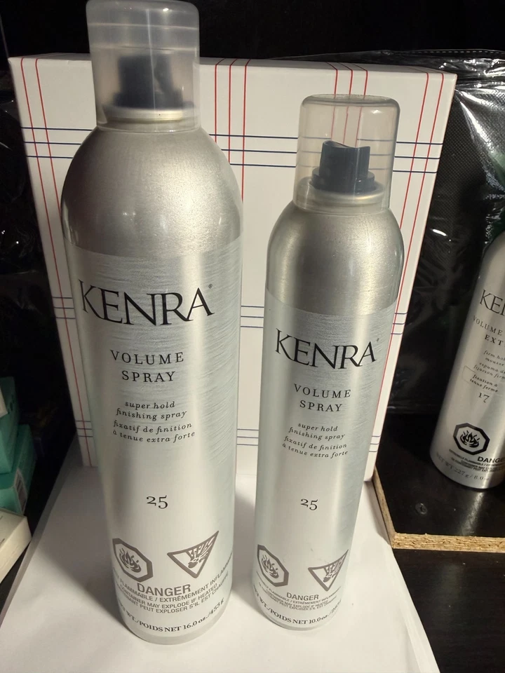 Kenra #25 Volumen Spray Super Hold Finishing Spray, 1 CADA UNO DE 10 OZ y 16 OZ Foto 2 de 4