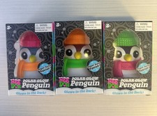  SET of 3 NeeDoh PENGUIN Polar Glow in the Dark Squishmas Squeeze Toy RARE