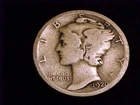1920-D  Mercury Dime,  nearly full Good grade