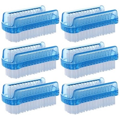 BTYMS 6 Pcs Nail Brush for Cleaning Dual-sided 6 Count (Pack of 1), Blue 