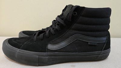 VANS Sk8-Hi Pro Classics TRIPLE BLACK Ultracush Shoes MENS SZ 12 VERY NICE! 